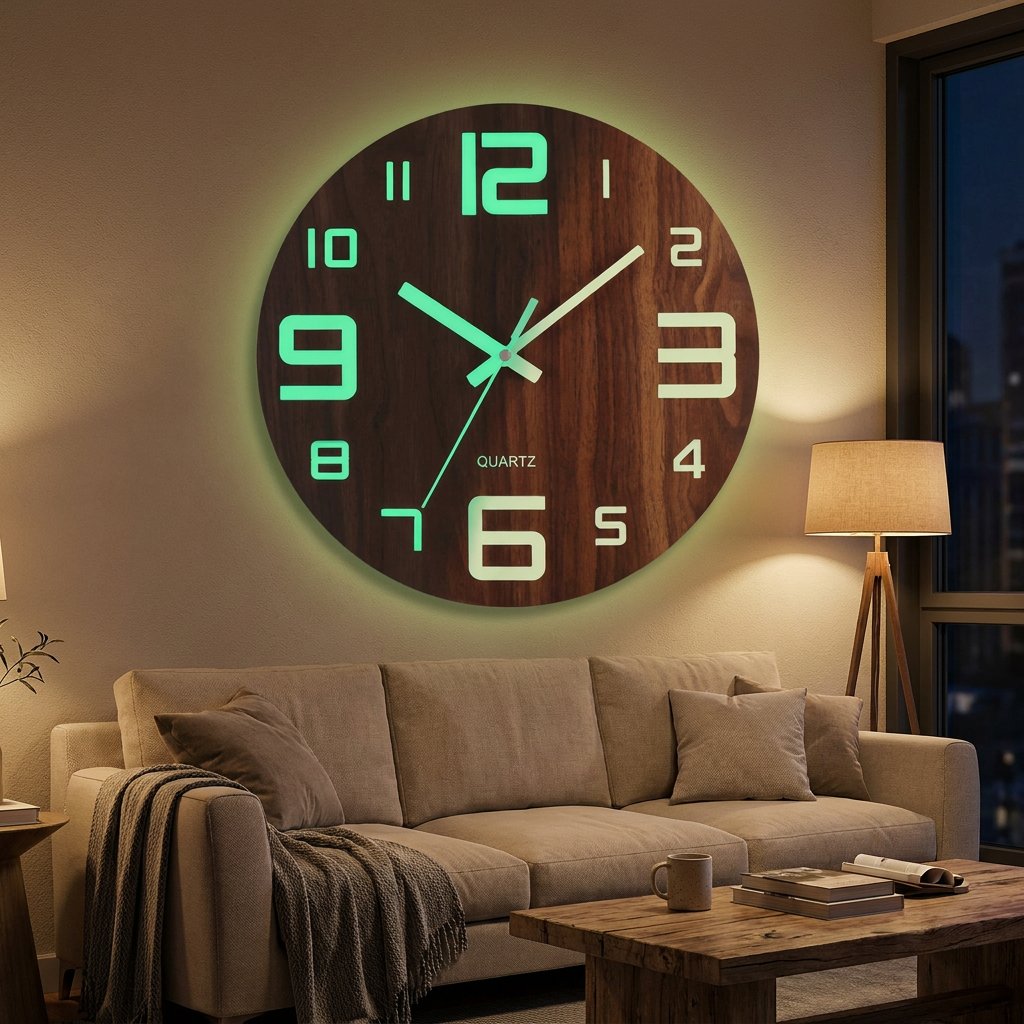 Reloj de Pared Números Luminosos - imagen 2