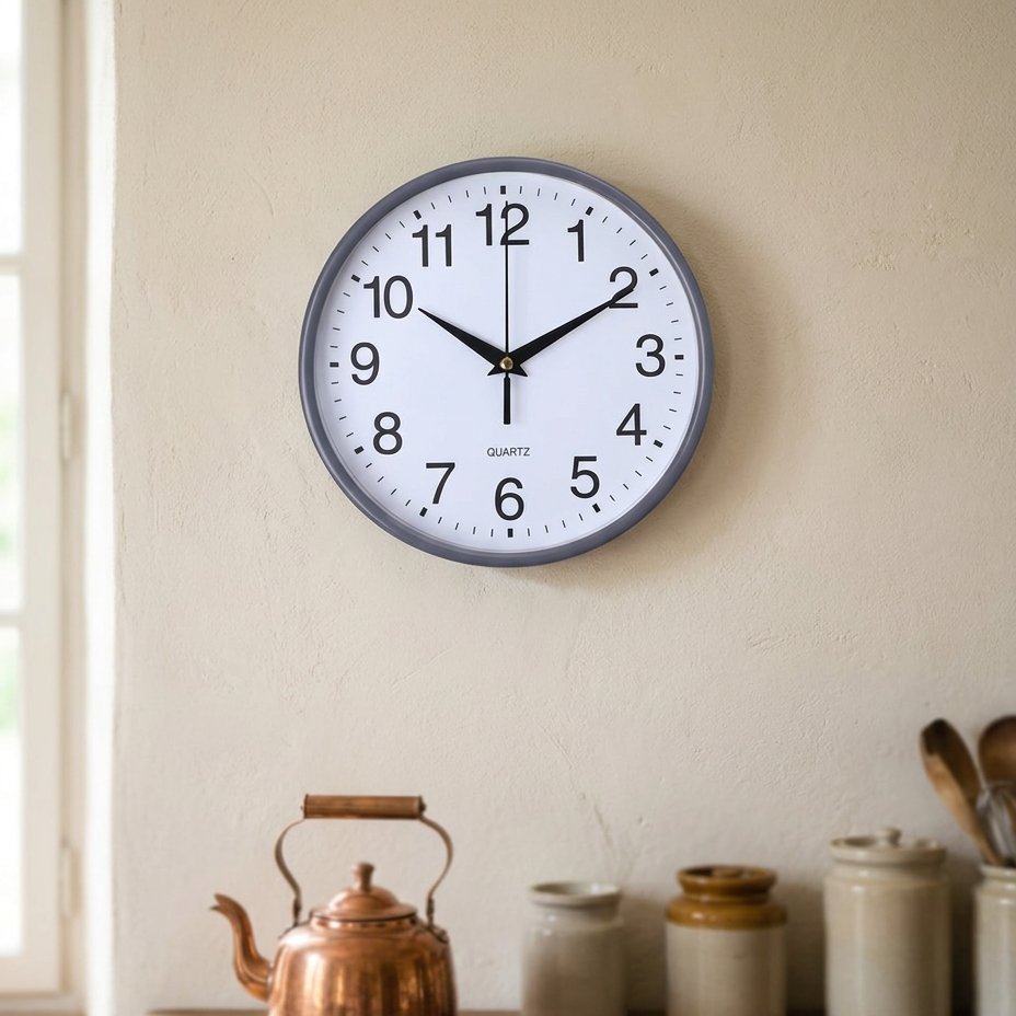 Reloj de Pared Números Negros