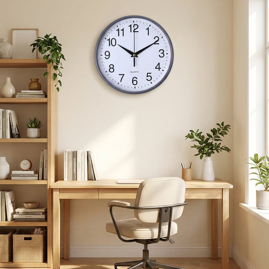 Reloj de Pared Números Negros - imagen 2