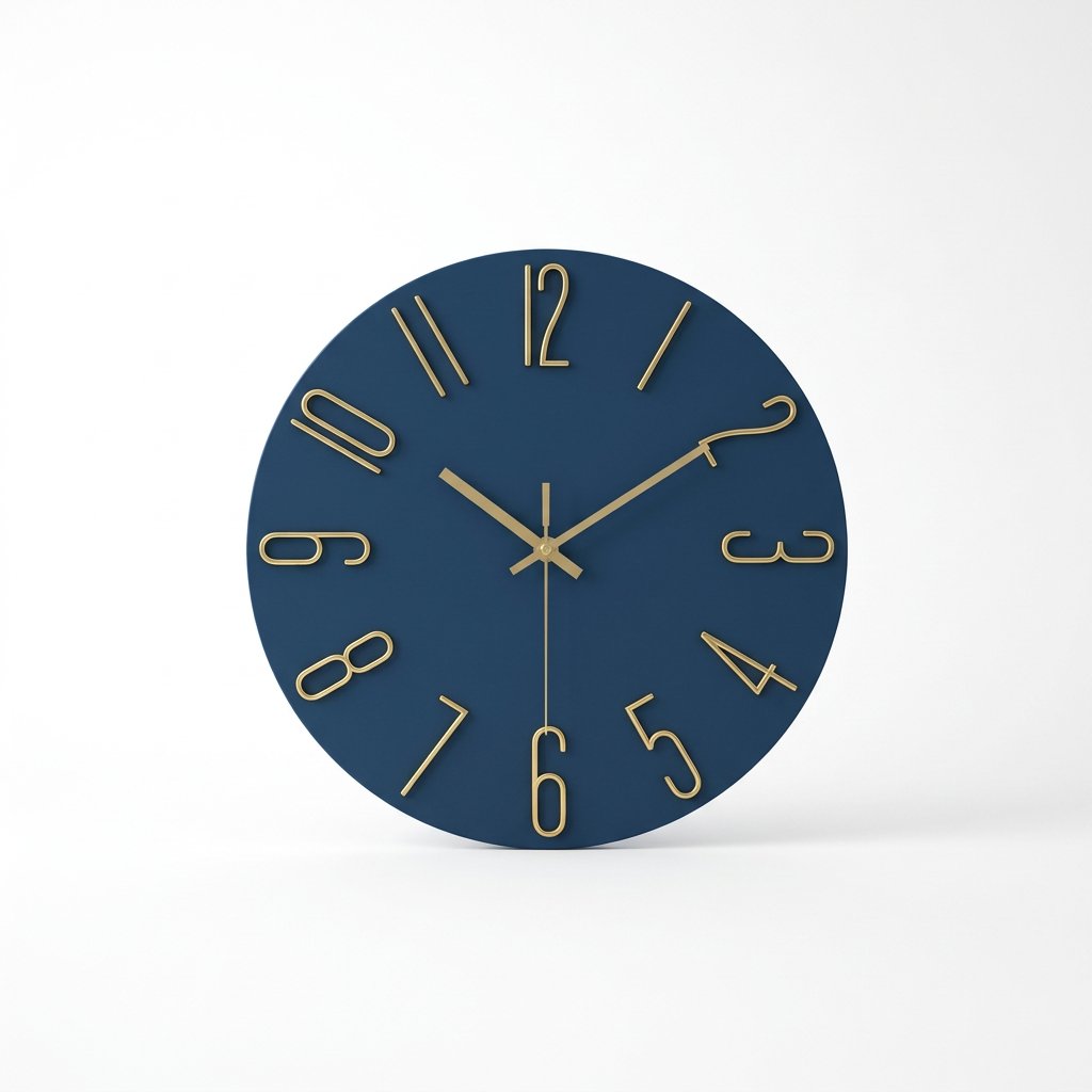 Reloj de Pared Números Dorados - imagen 5
