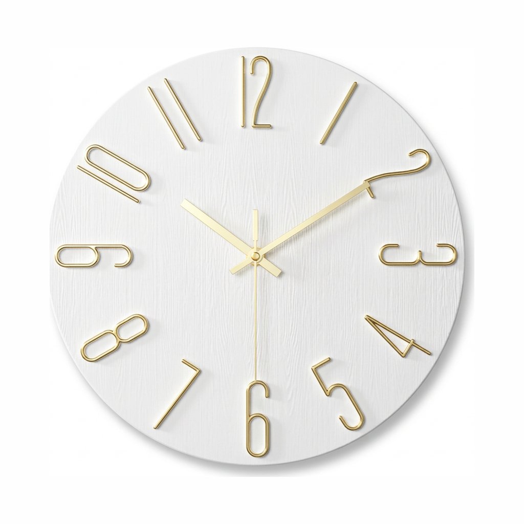 Reloj de Pared Números Dorados - imagen 11