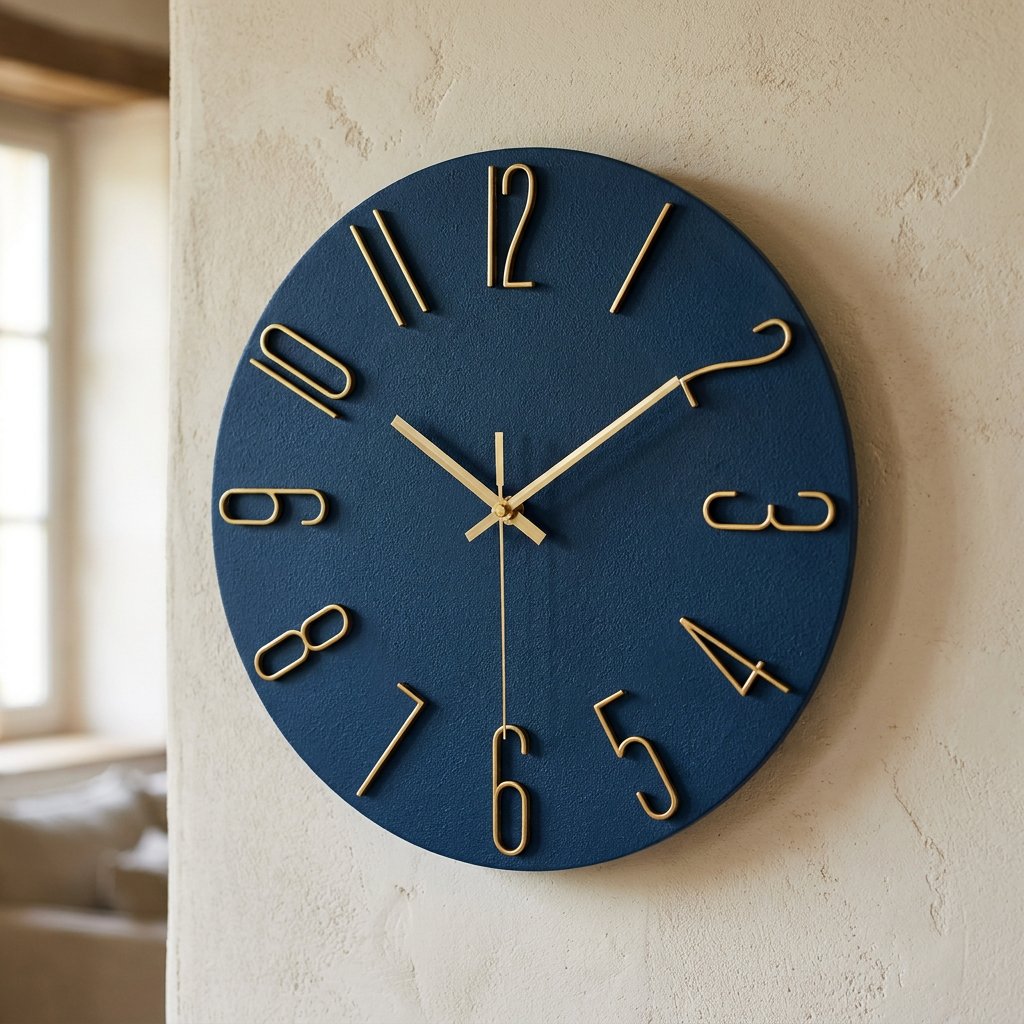 Reloj de Pared Números Dorados - imagen 3