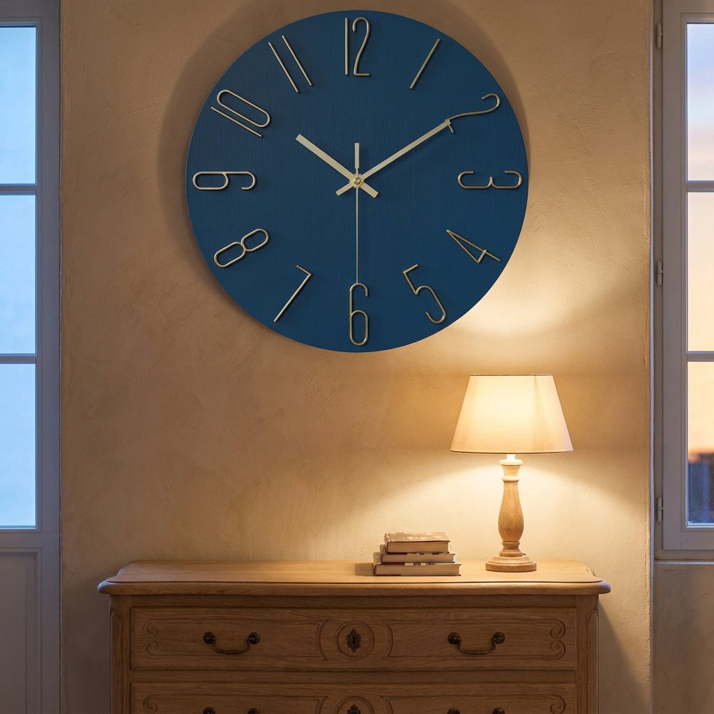 Reloj de Pared Números Dorados - imagen 4