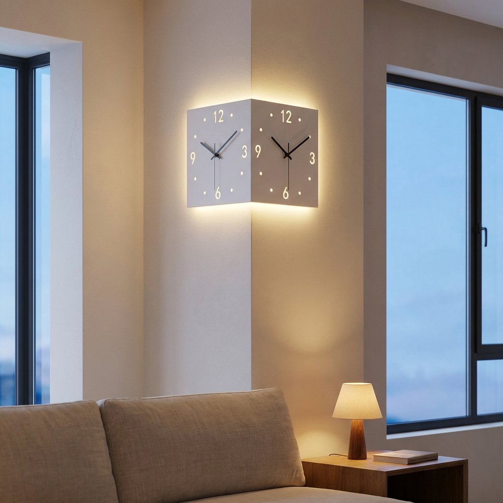Reloj de Pared Esquina LED