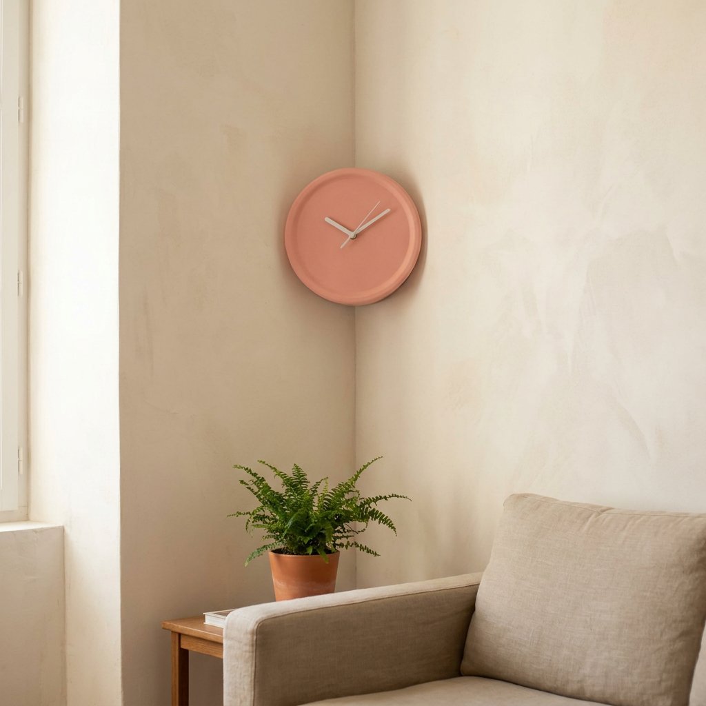 Reloj de Pared Esquina Rosa
