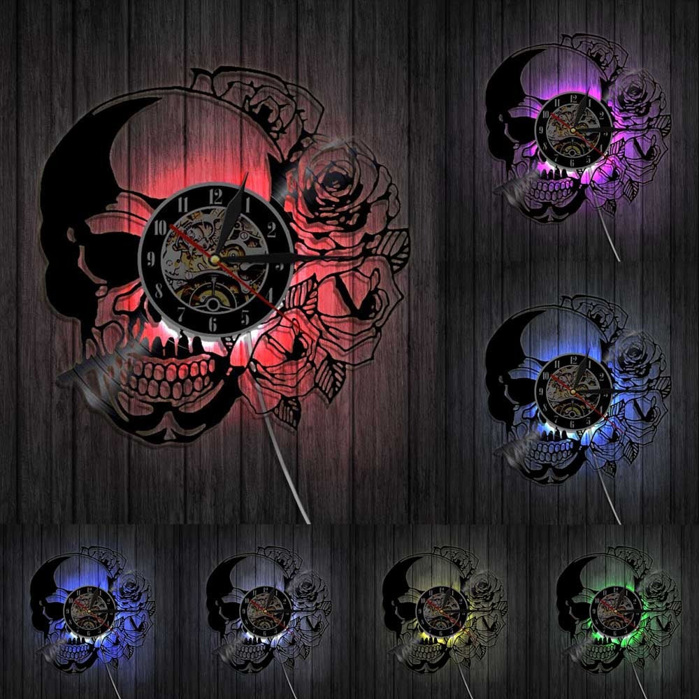Reloj de Pared Calavera LED