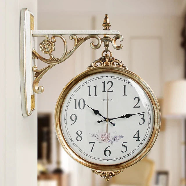 Reloj de Pared Dorado Vintage - imagen 3