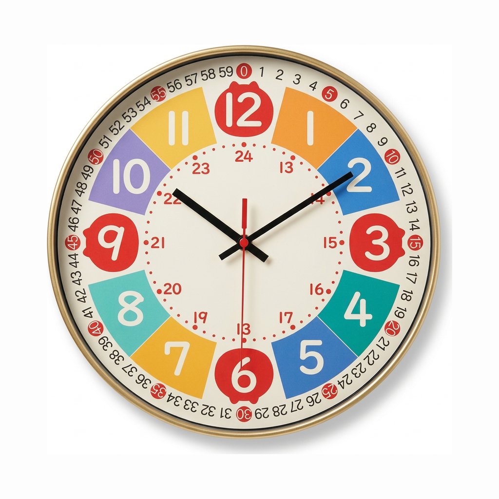 Reloj de Pared Infantil Educativo de Colores - imagen 5