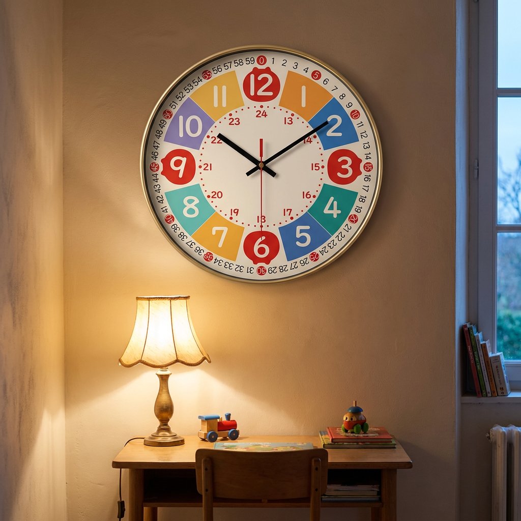 Reloj de Pared Infantil Educativo de Colores - imagen 4