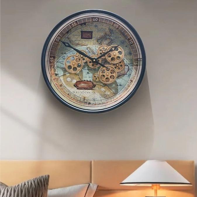 Reloj de Pared Mapa Engranajes