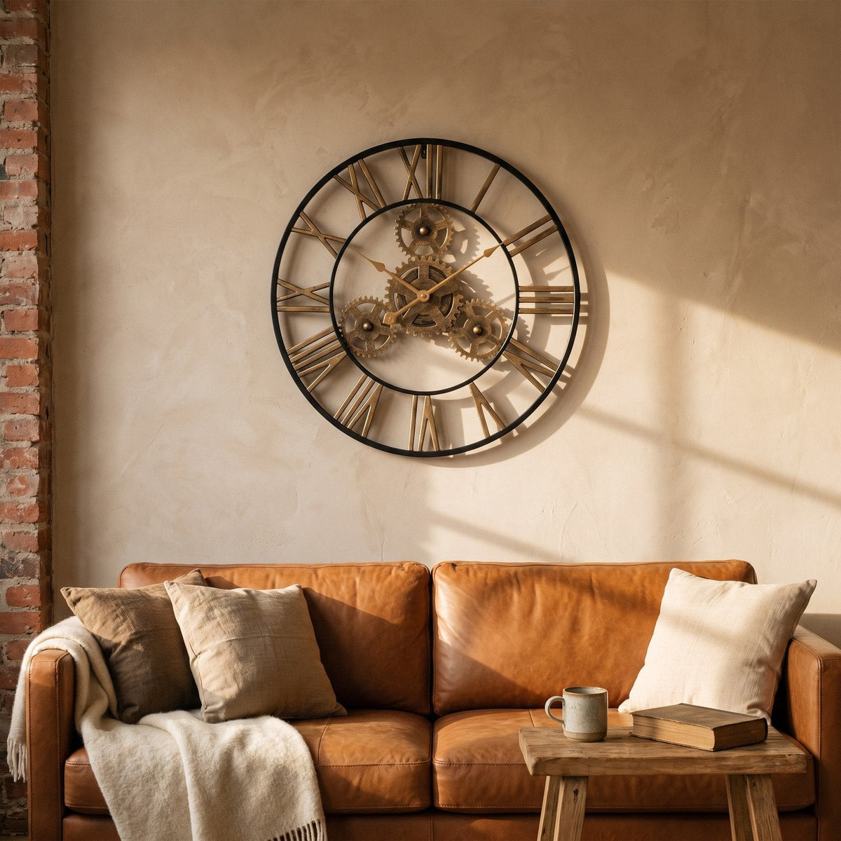 Reloj de Pared Engranajes Metálicos