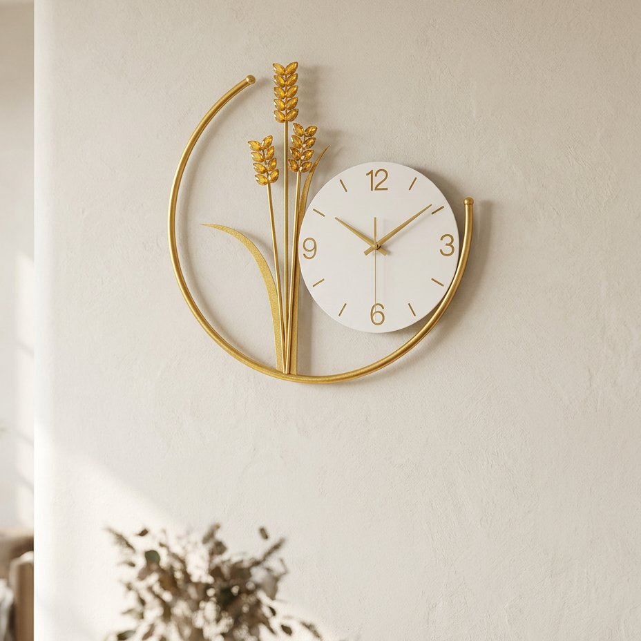 Reloj de Pared Espiga Dorada