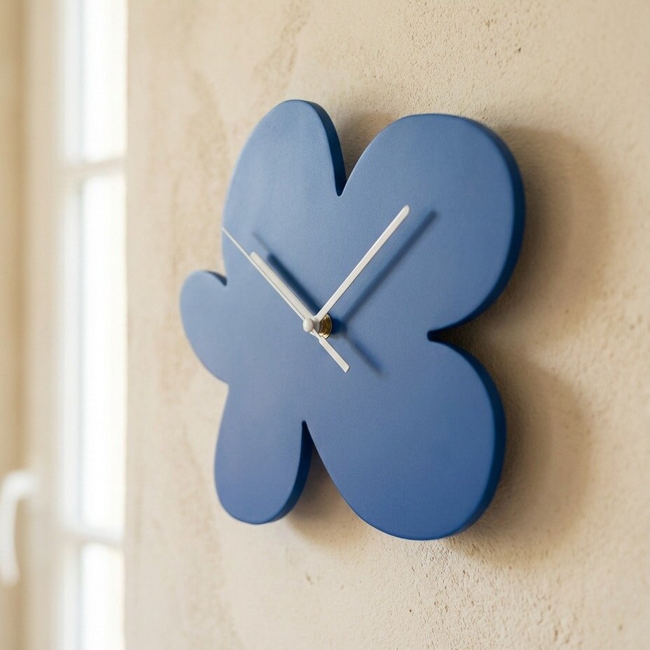 Reloj de Pared Flor Azul - imagen 3