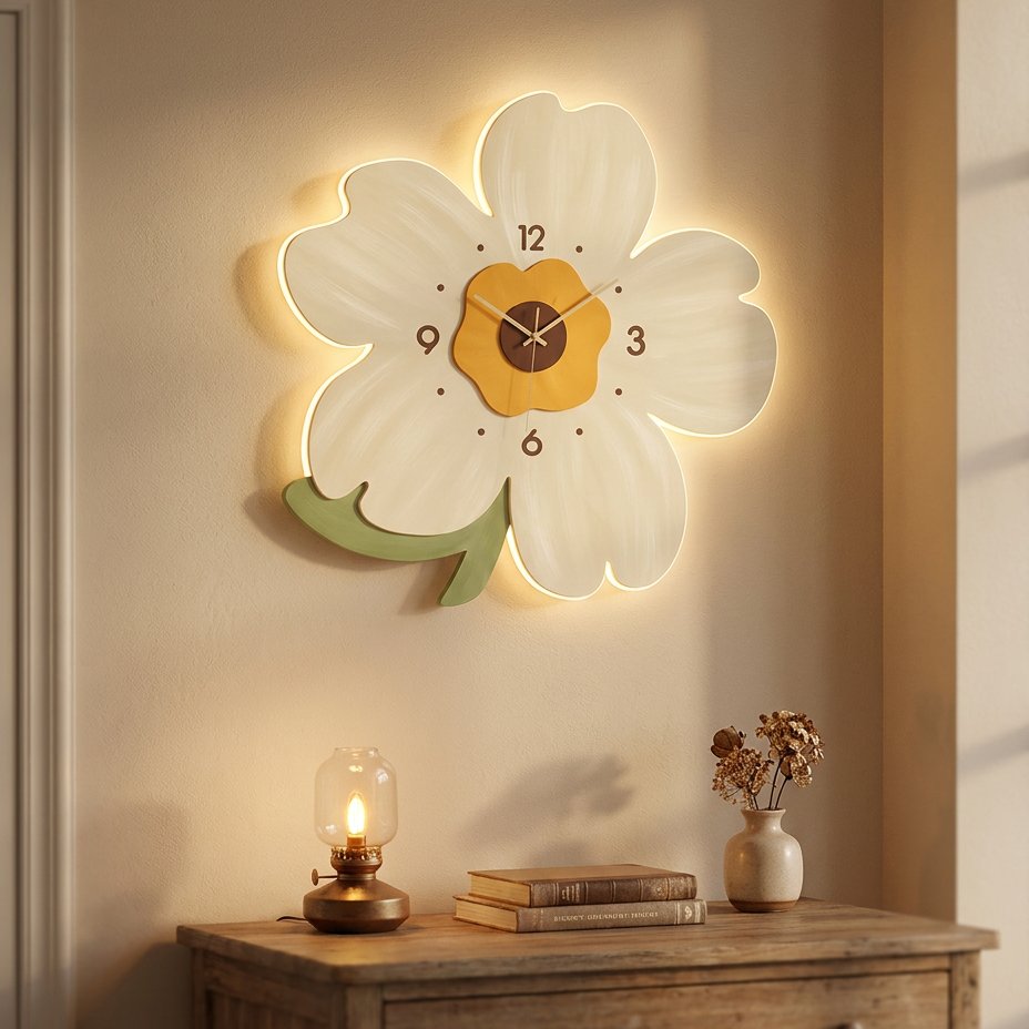 Reloj de Pared Flor de Primavera