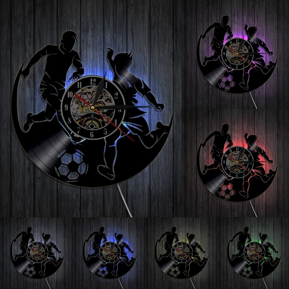 Reloj de Pared Fútbol Luminoso