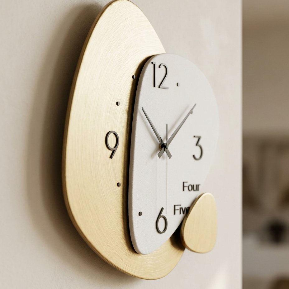 Reloj de Pared Forma Abstracta - imagen 3