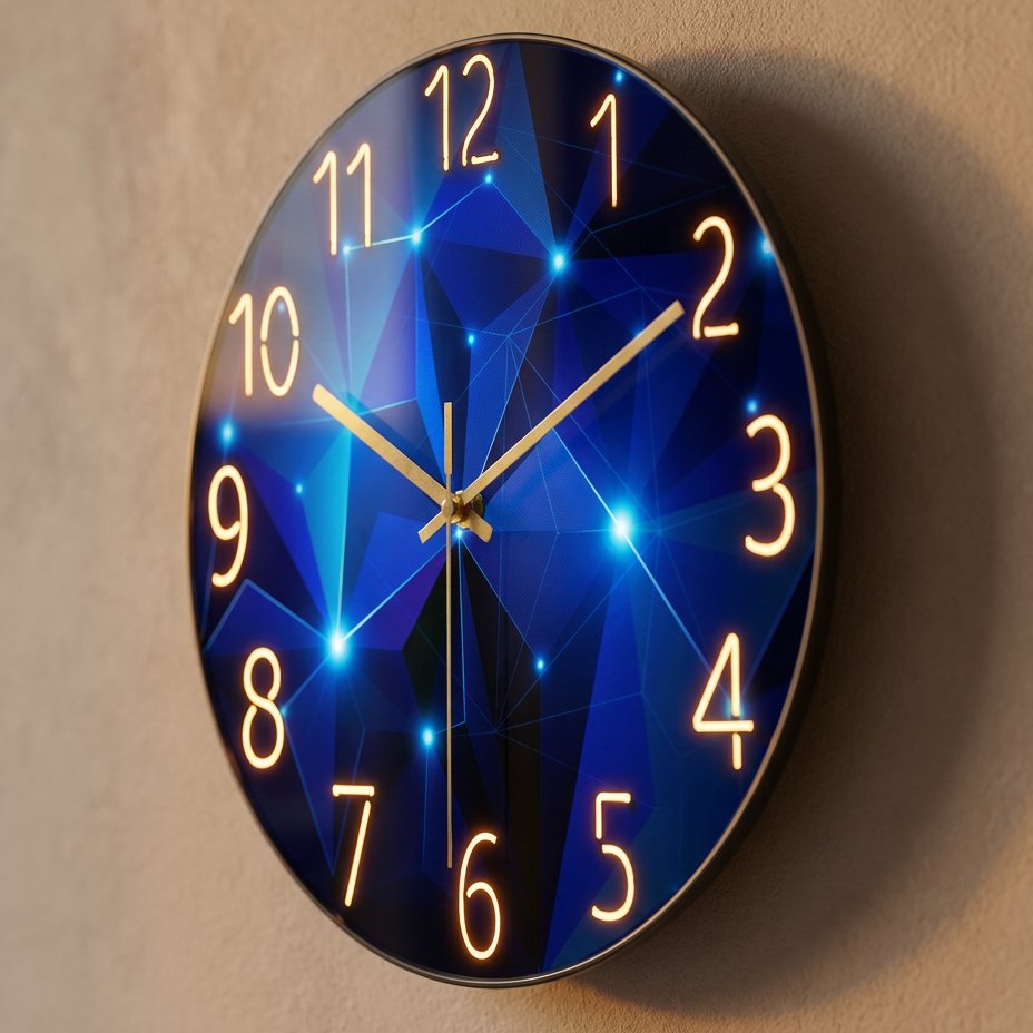 Reloj de Pared Geométrico Luminoso - imagen 3