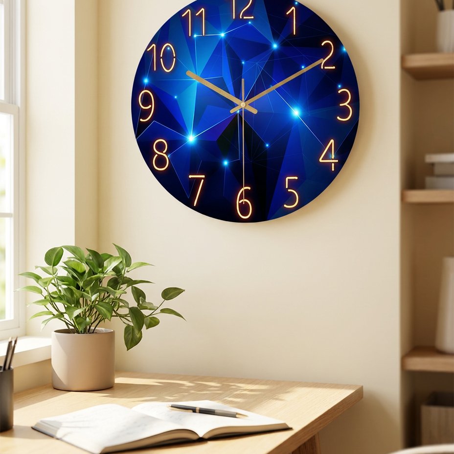 Reloj de Pared Geométrico Luminoso - imagen 4