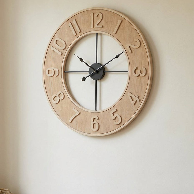 Reloj de Pared Industrial Madera