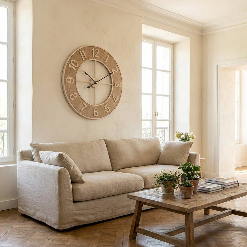 Reloj de Pared Industrial Madera