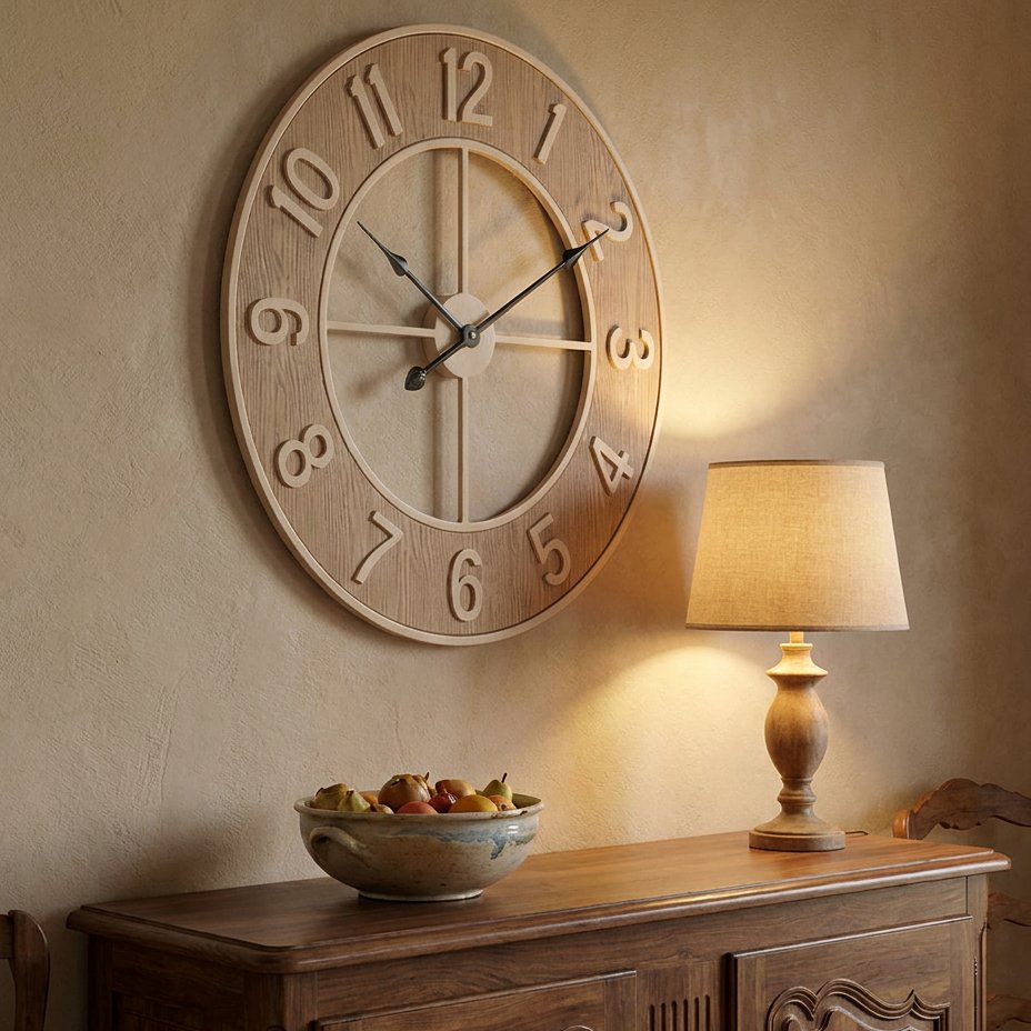 Reloj de Pared Industrial Madera - imagen 4