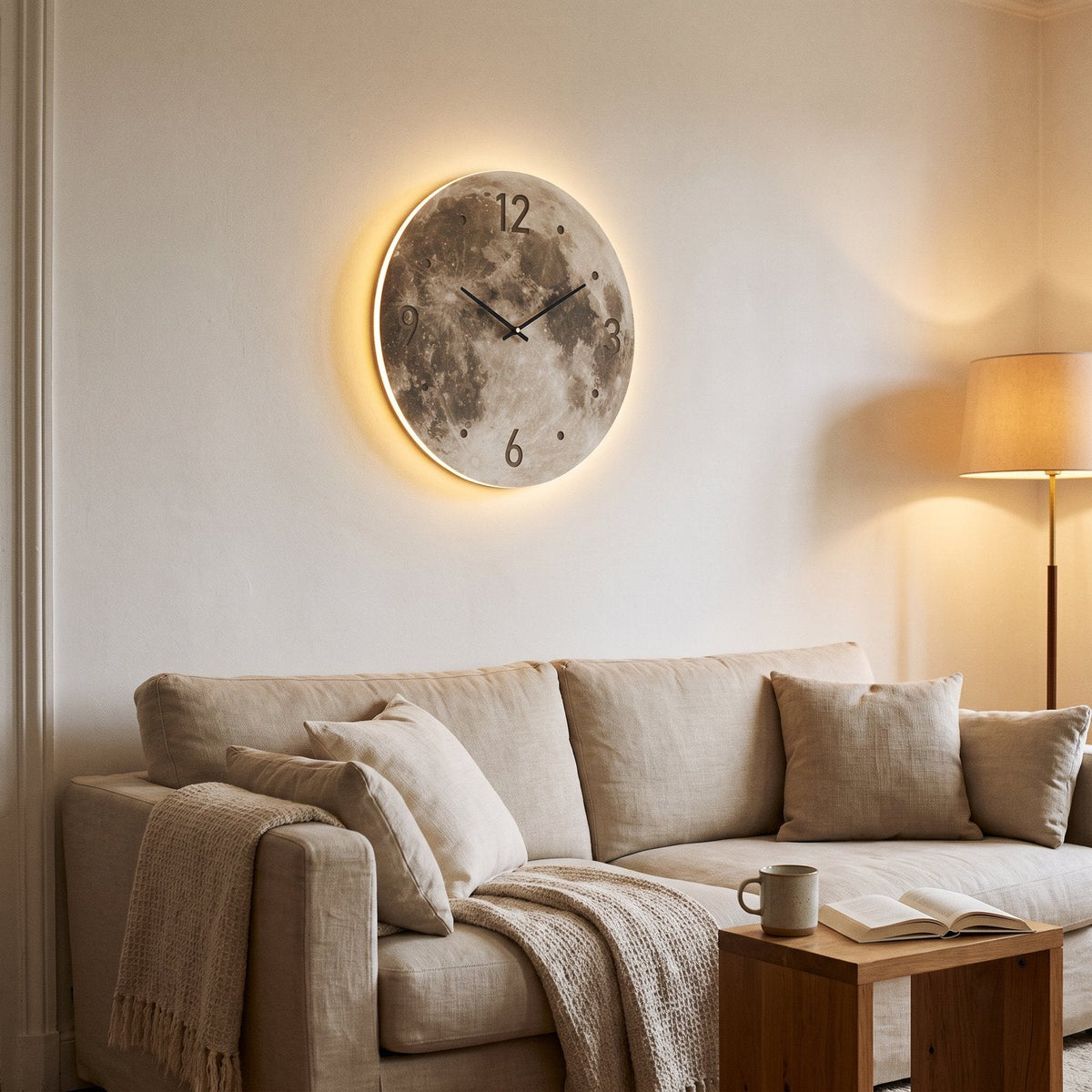 Reloj de Pared Lunar LED