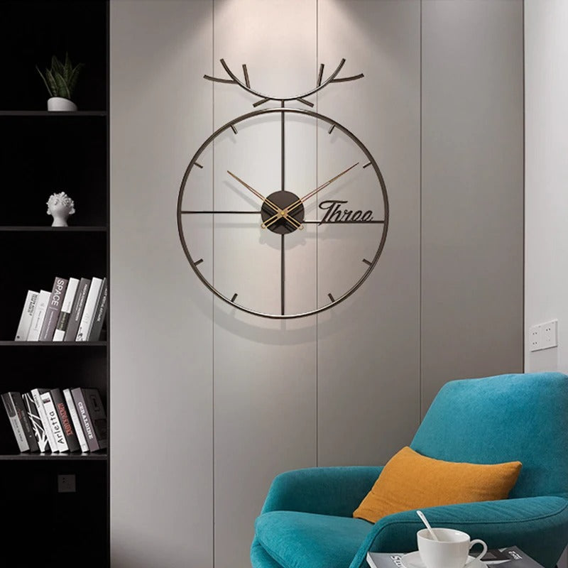 Reloj de Pared Ciervo Metal
