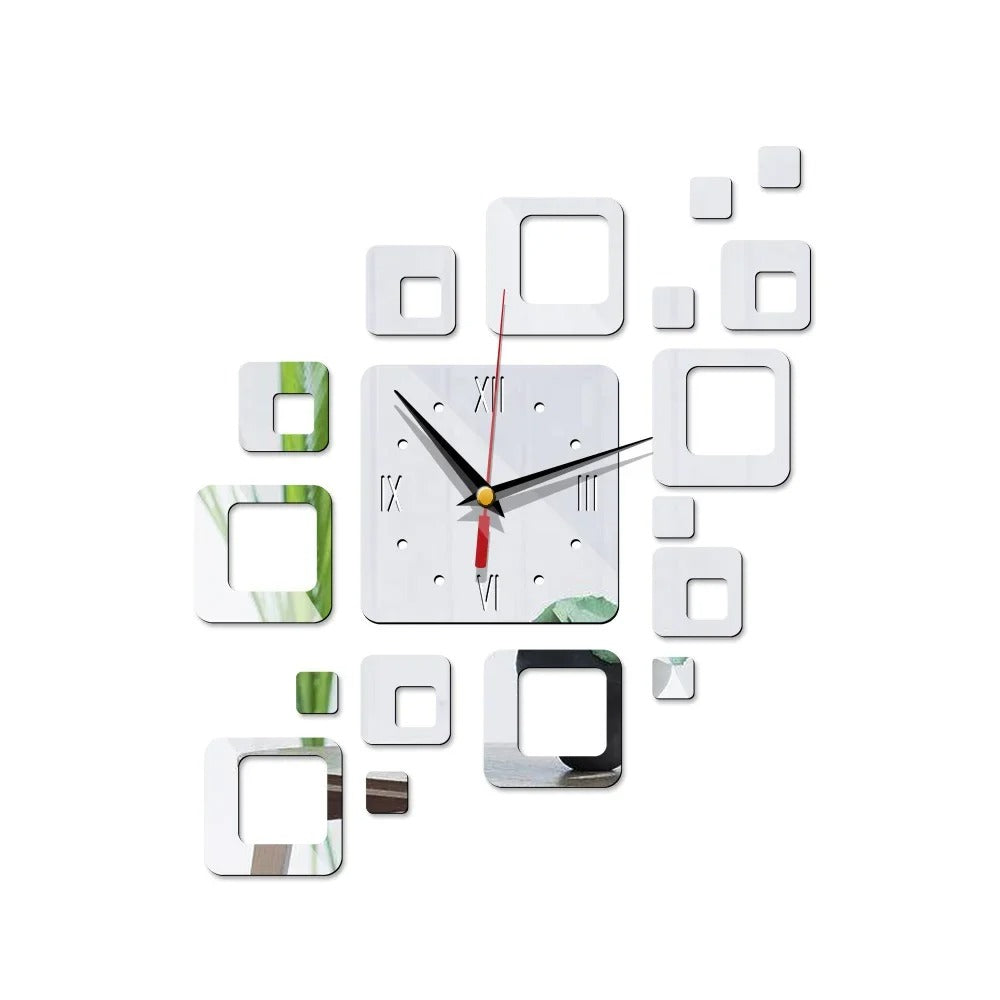 Reloj de Pared Cuadrados Espejo - imagen 2