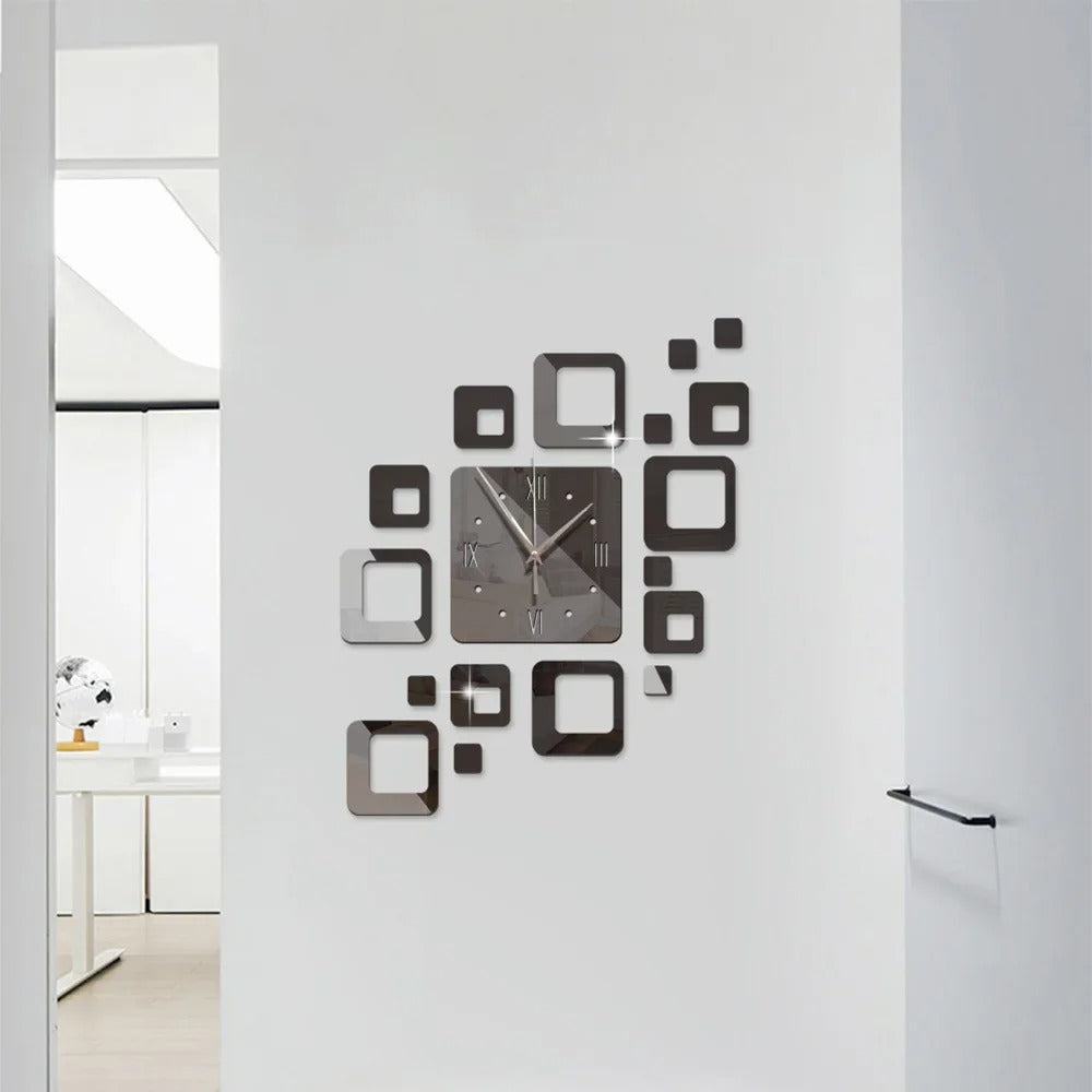 Reloj de Pared Cuadrados Espejo - imagen 3