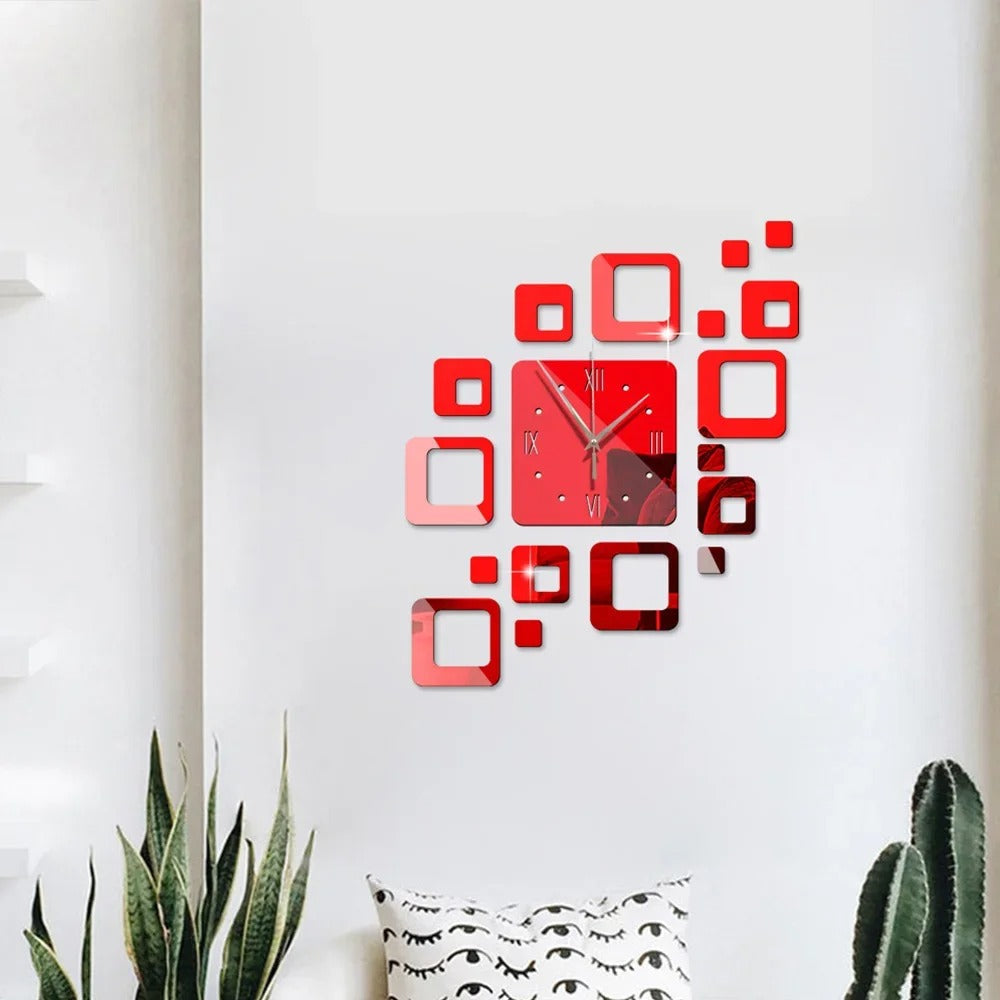 Reloj de Pared Cuadrados Espejo - imagen 4