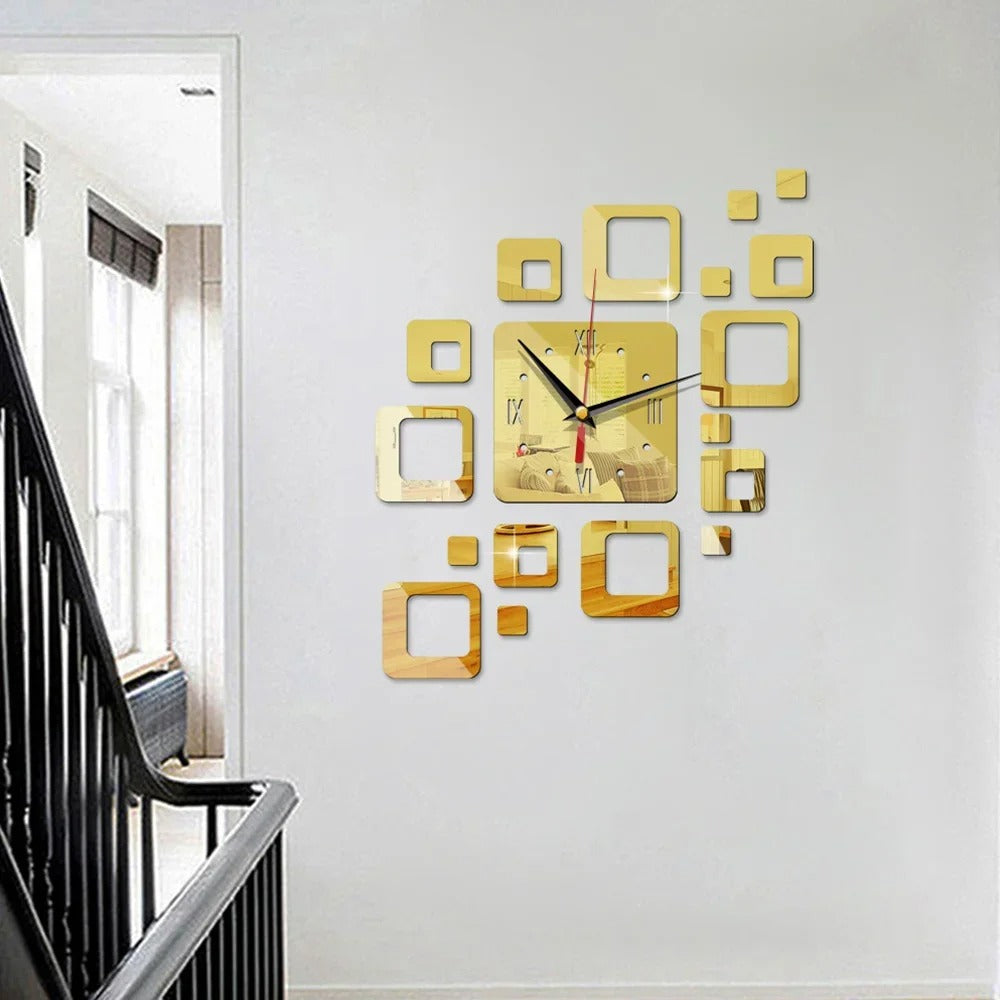 Reloj de Pared Cuadrados Espejo - imagen 5