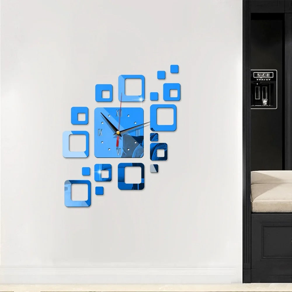 Reloj de Pared Cuadrados Espejo - imagen 6