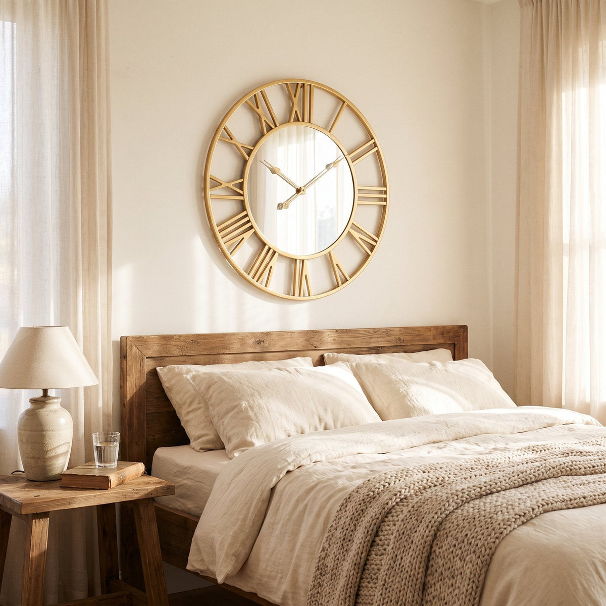 Reloj de Pared Espejo Dorado - imagen 5