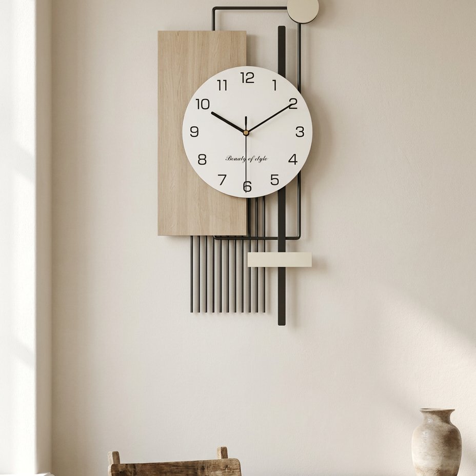 Reloj de Pared Moderno Asimétrico