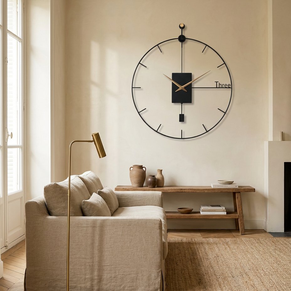 Reloj de Pared Moderno con Péndulo - imagen 2