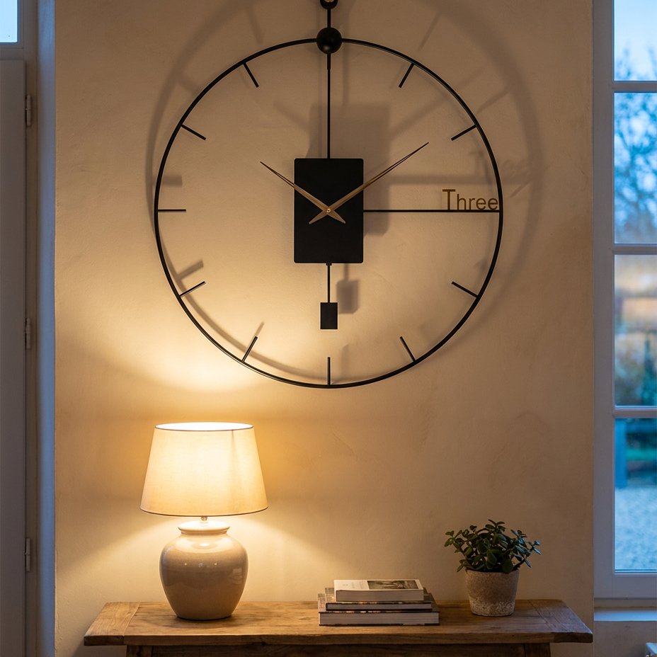 Reloj de Pared Moderno con Péndulo - imagen 3
