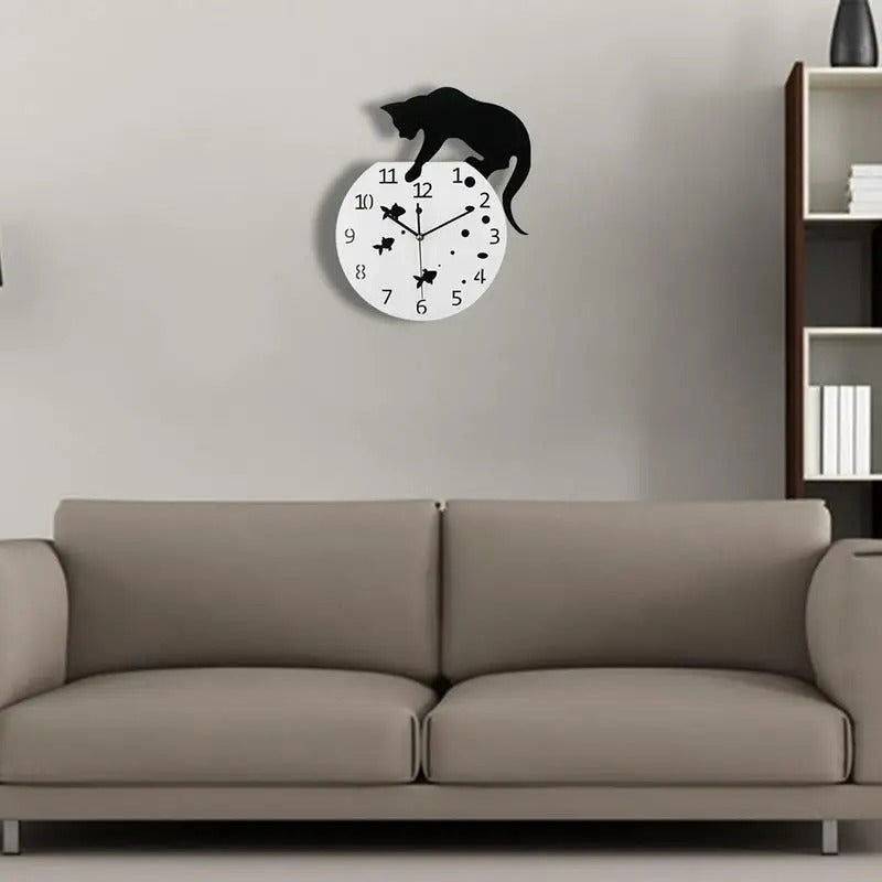 Reloj de Pared Silueta de Gato