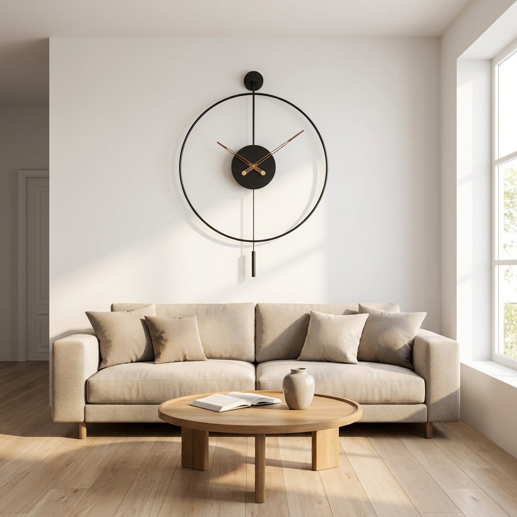 Reloj de Péndulo Círculo Minimalista - imagen 2