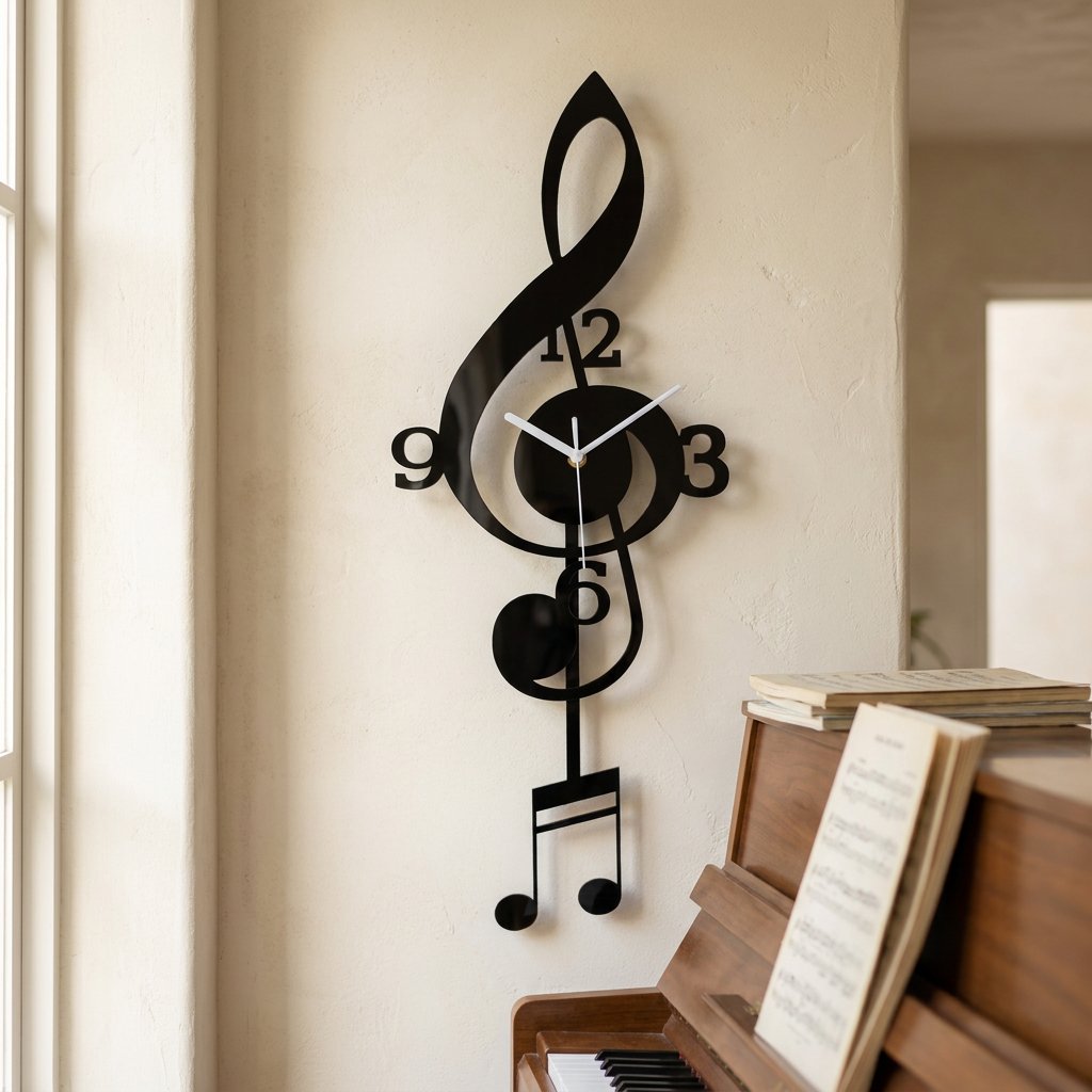Reloj de Pared Clave de Sol