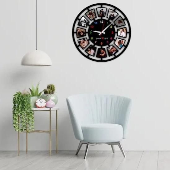 Reloj de Pared Marco Multi-Fotos