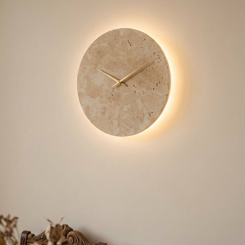 Reloj de Pared Piedra Iluminada