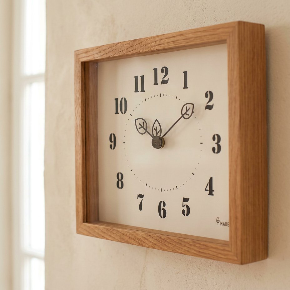 Reloj de Pared Rectangular de Madera - imagen 3