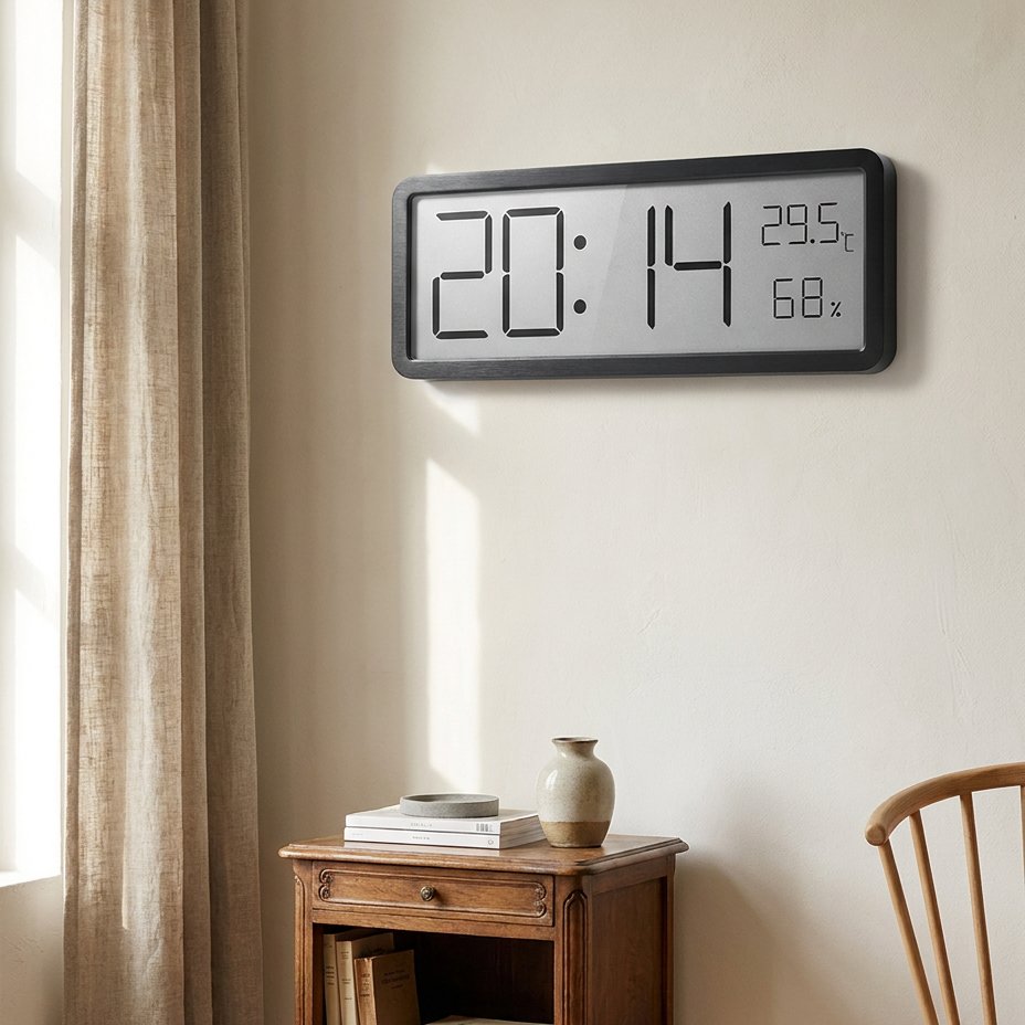 Reloj de Pared Rectangular Digital