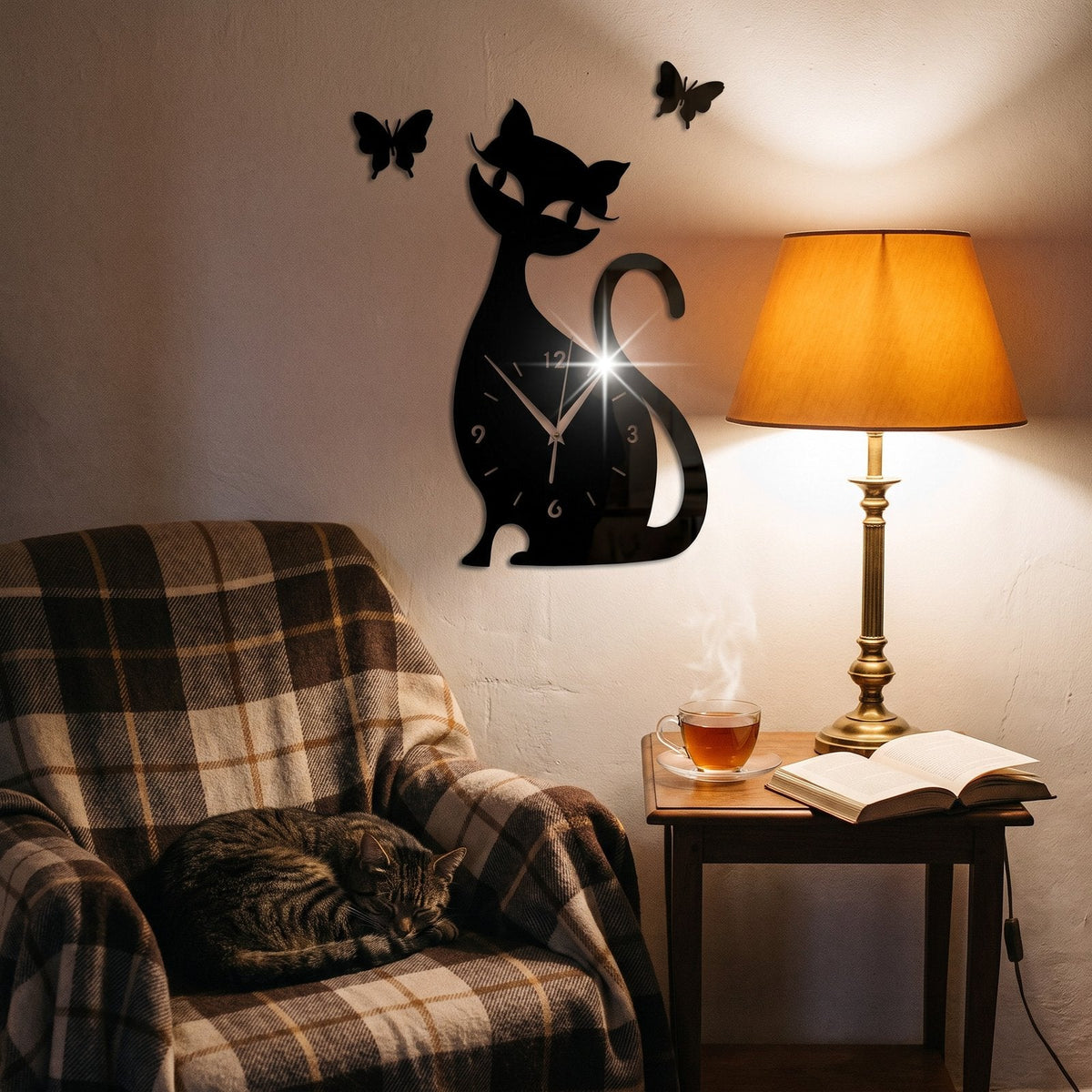 Reloj de Pared Silueta Gato - imagen 5