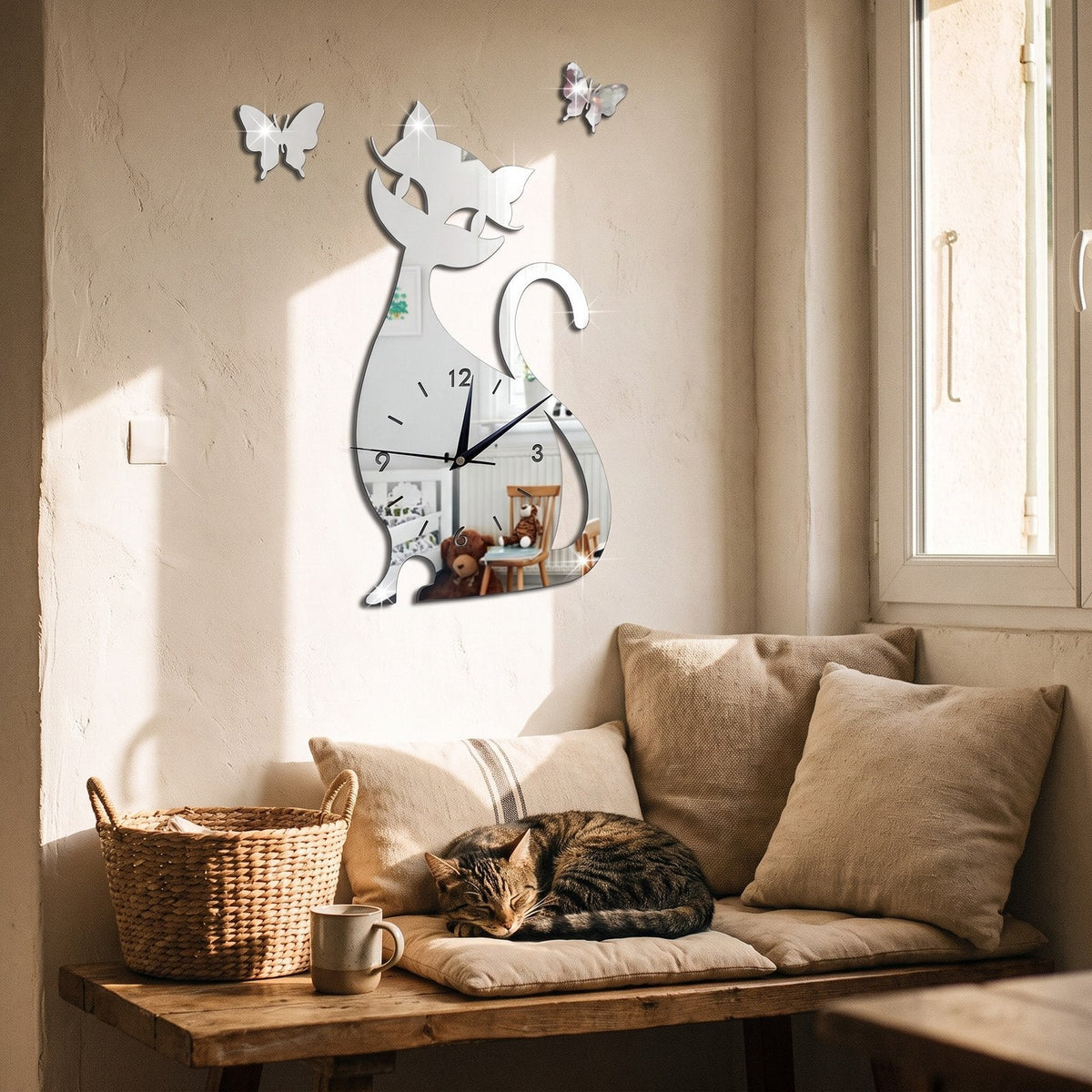 Reloj de Pared Silueta Gato - imagen 6