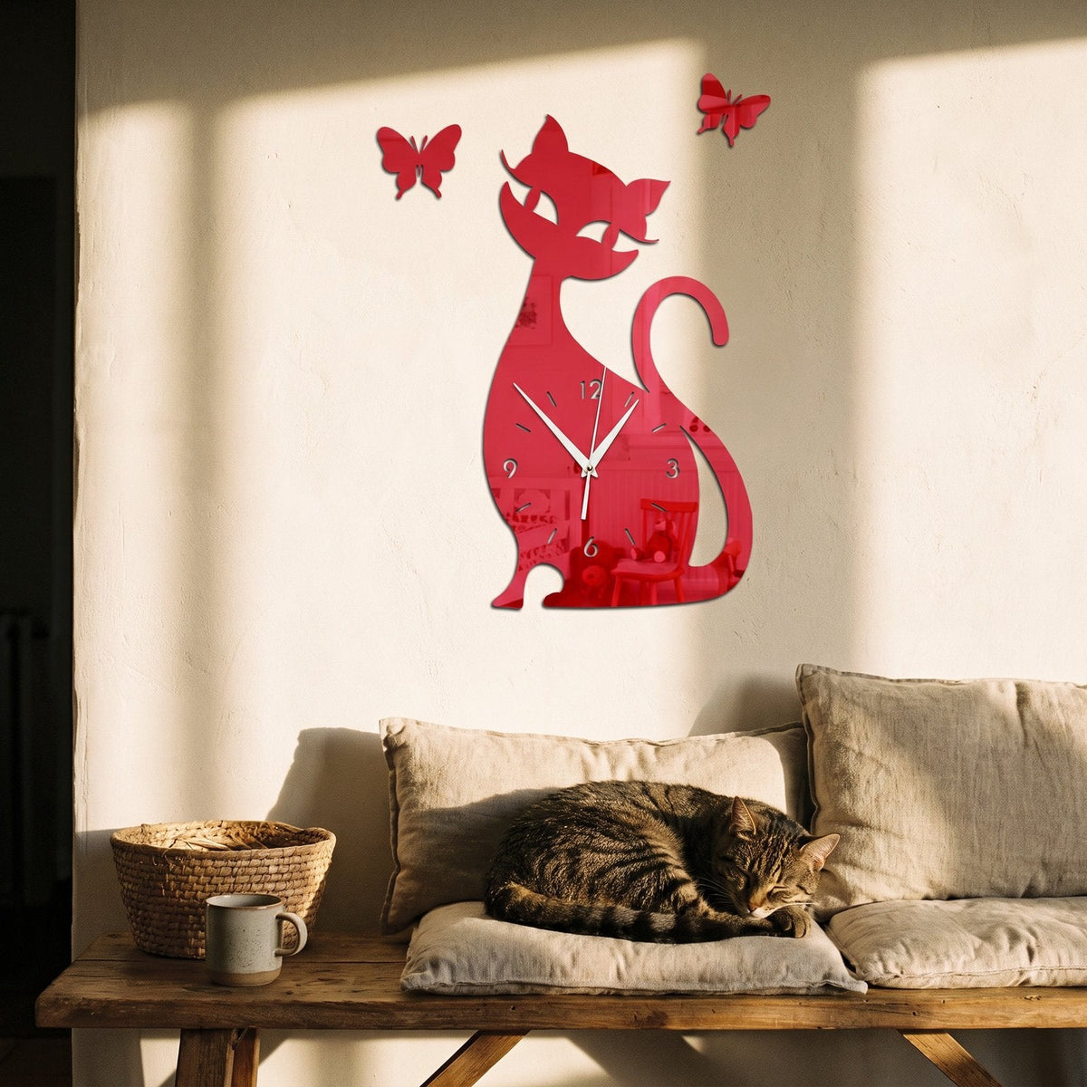Reloj de Pared Silueta Gato - imagen 8