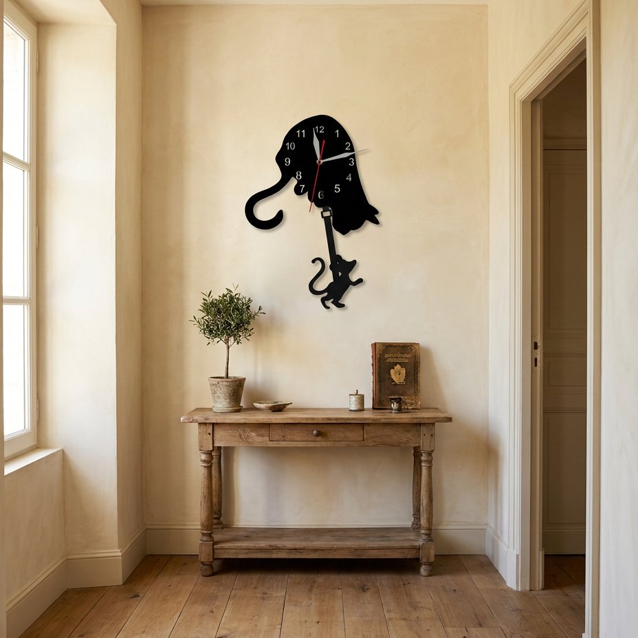 Reloj de Pared Silueta Gato - imagen 2