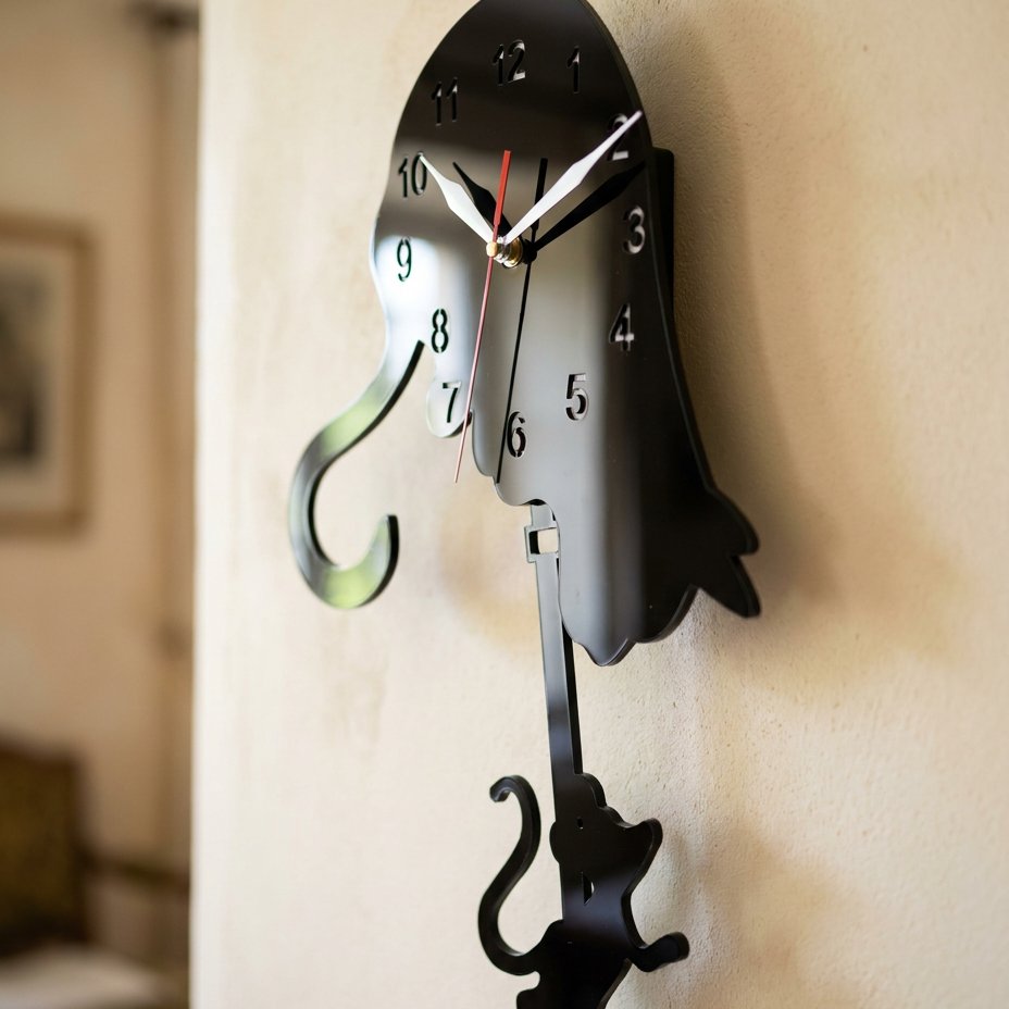 Reloj de Pared Silueta Gato - imagen 3