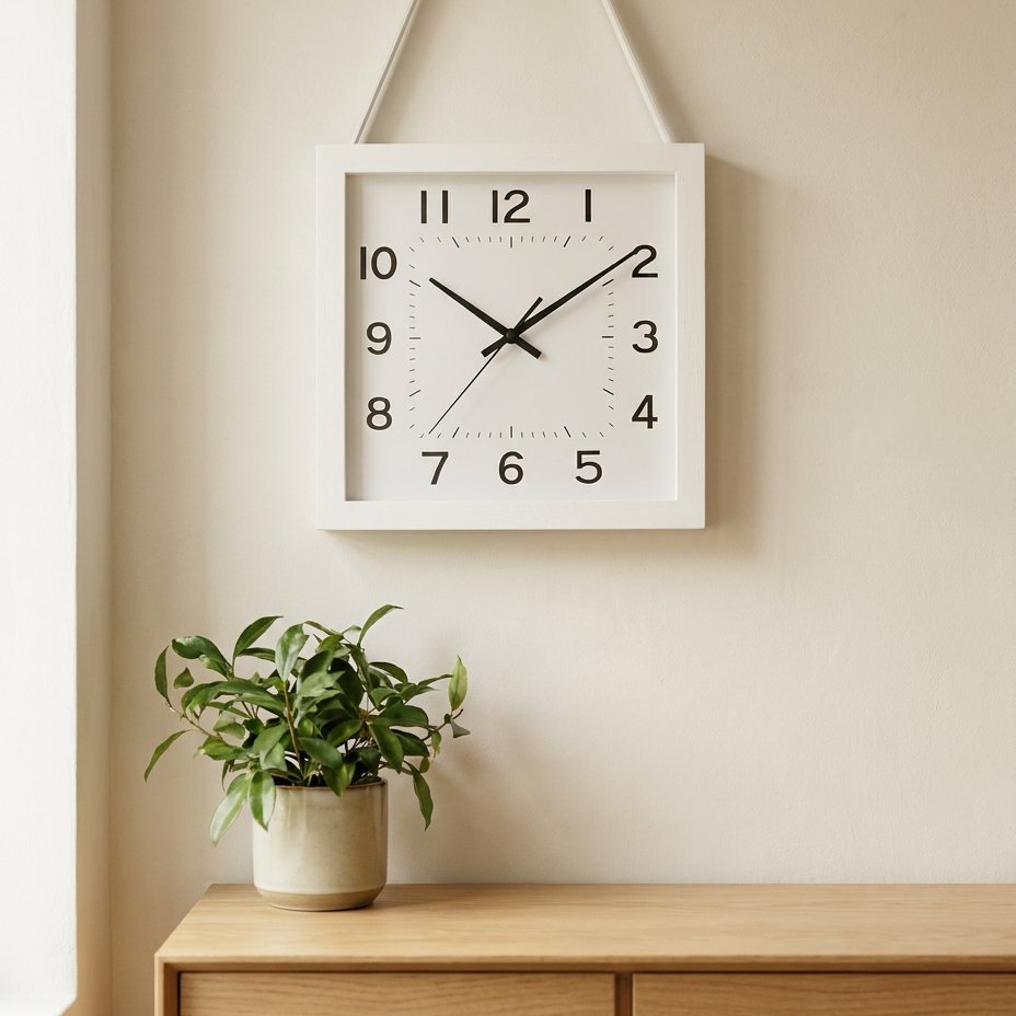 Reloj de Pared Suspendido Cuadrado