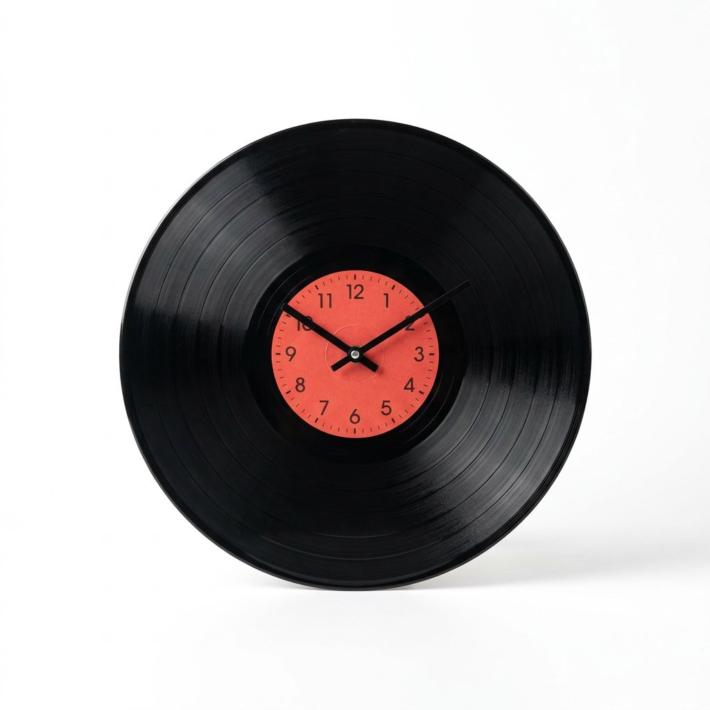 Reloj de Pared Vinilo Negro - imagen 5